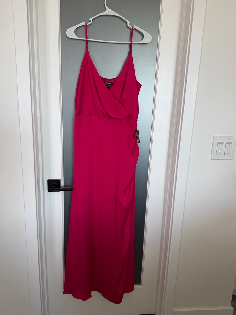 Express Fuchsia Spaghetti-Strap Maxi Dress